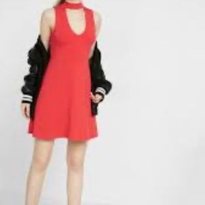 Express cutout choker dress
